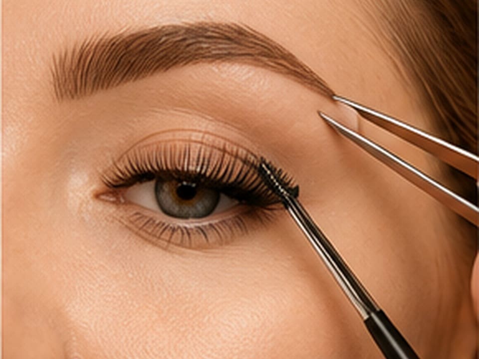 Wimpern- und Augenbrauen färben + zupfen